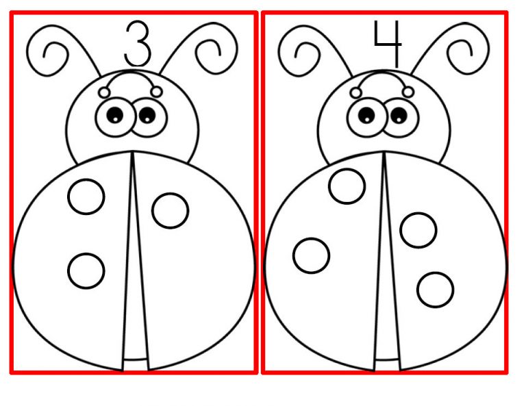 LADYBUGS Numbers 1 15 Numbers Counting Bingo Dots Fine