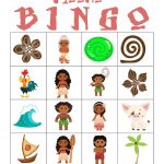 Moana Bingo Game Printable Instant Download Moana Birthday