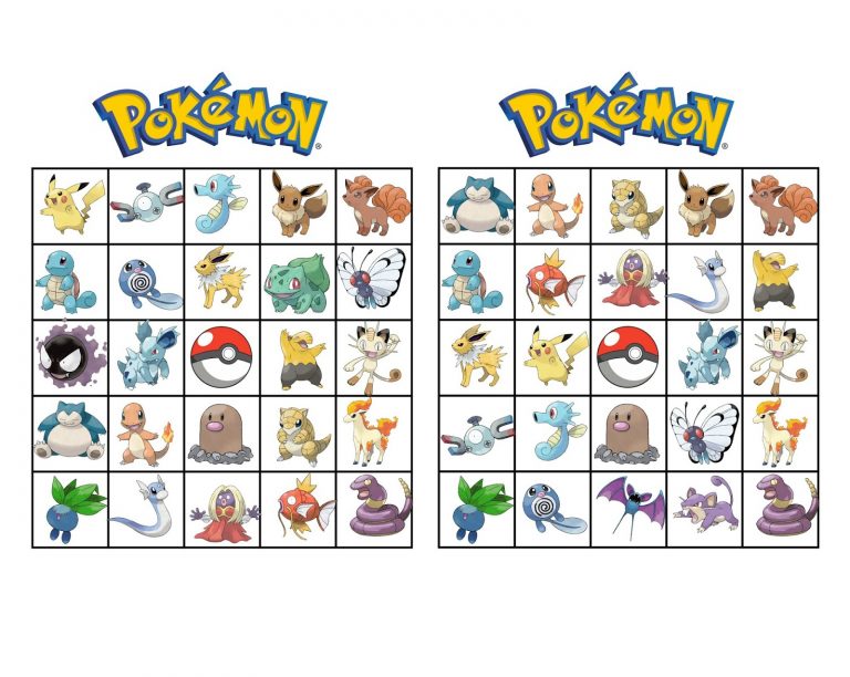 Musings Of An Average Mom Pokemon Bingo Printable Bingo