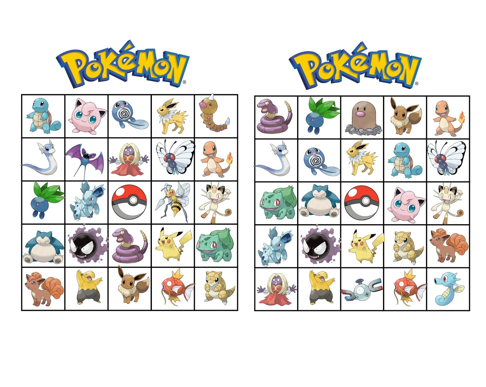 Musings Of An Average Mom Pokemon Bingo