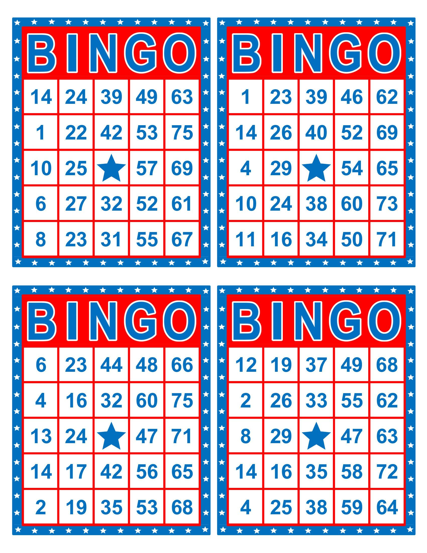 Pin On 4th Of July Bingo Cards