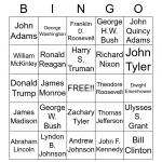 Presidents Day Bingo Card