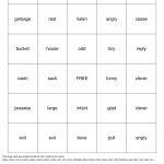 Synonym Bingo Cards To Download Print And Customize