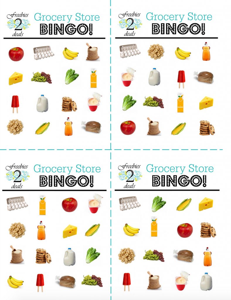 WOO HOO FREE Grocery Bingo Printable Game Cards For Your 