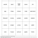 MineCraft Bingo Cards To Download Print And Customize