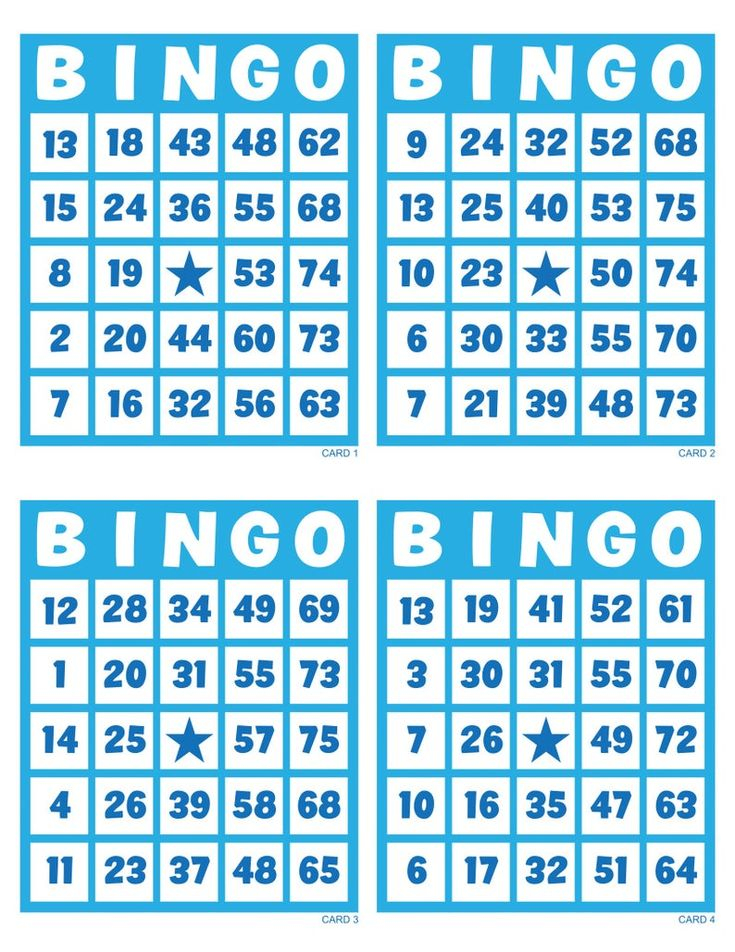 Pin On Bingo Cards