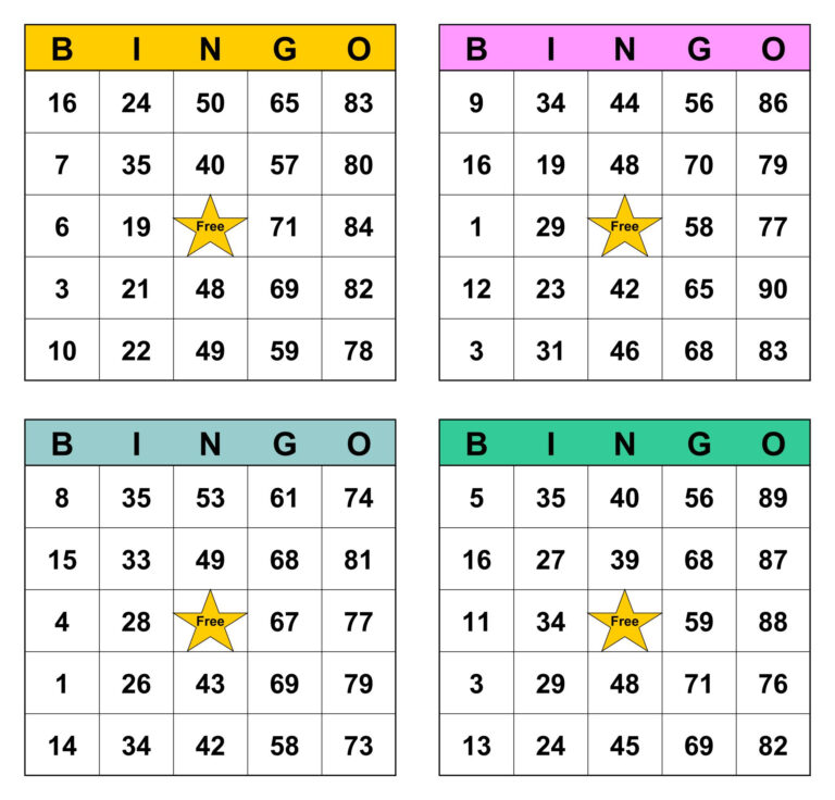 10 Best Free Printable Number Bingo Cards Printablee