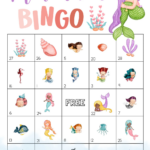 50 Mermaid Bingo Cards 5x5 Mermaid Theme Mermaid Bingo Etsy Mermaid