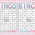 60 Baby Shower Bingo Cards Printable Party Gender Reveal