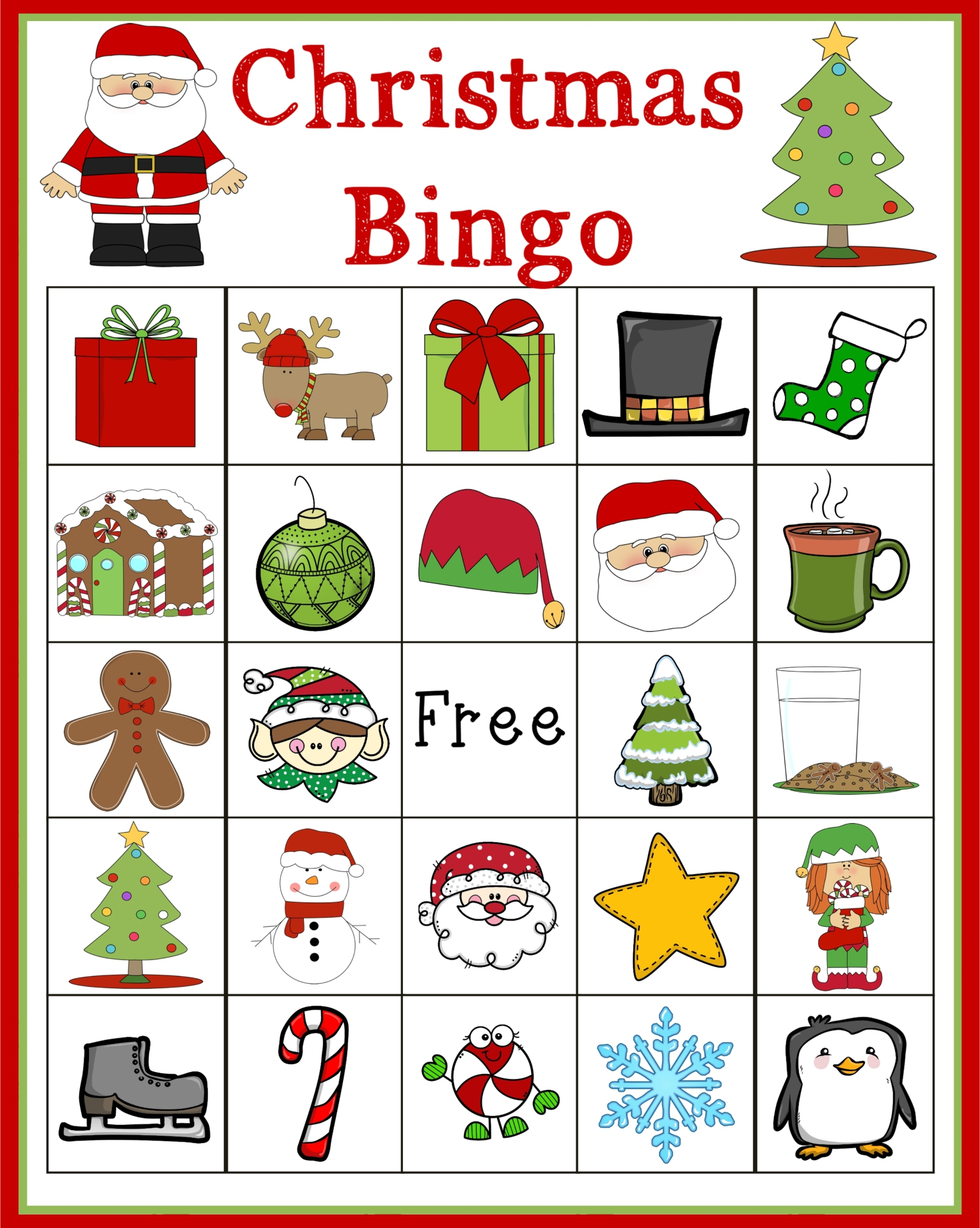 7 Best Free Printable Christmas Bingo Kits Printablee