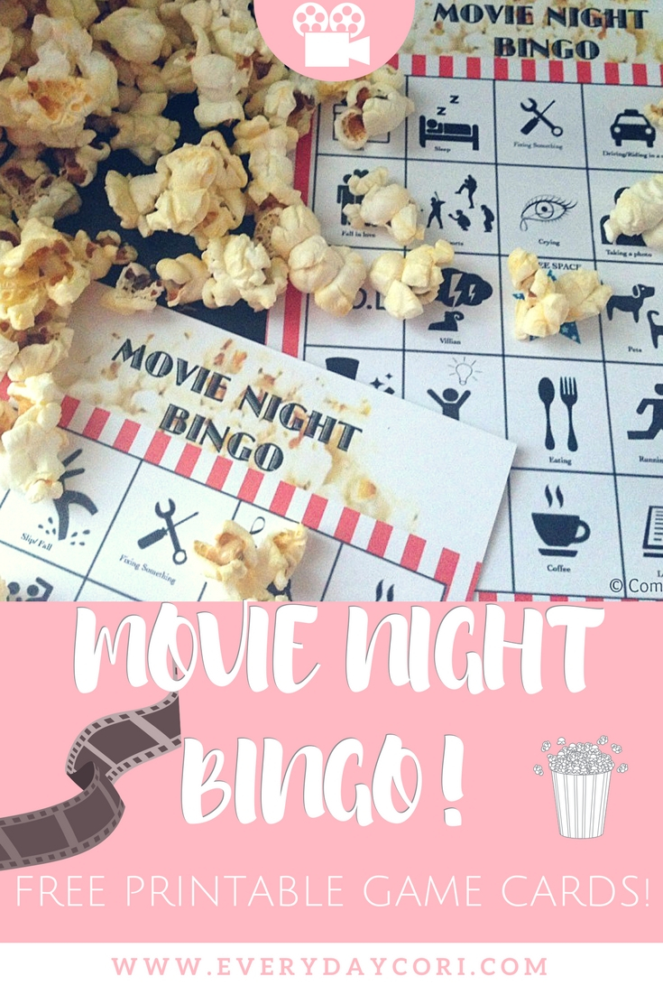 Family Movie Night Bingo With FREE Printable Bingo Game Cards