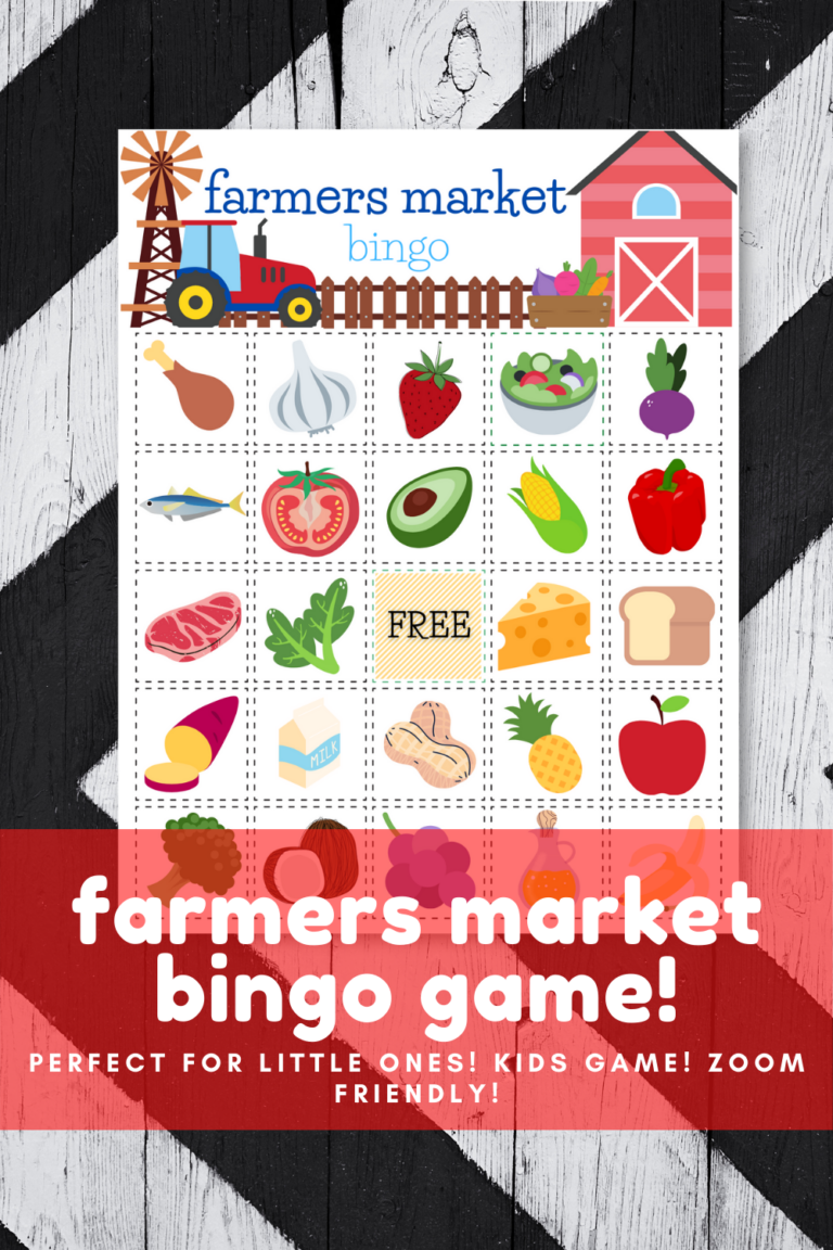 Farmers Market Bingo Kids Printable Game Classroom Bingo Etsy Bingo