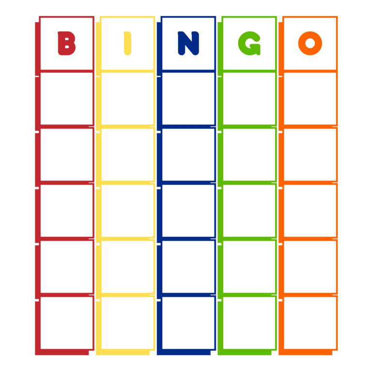 Free Blank Bingo Cards Printable