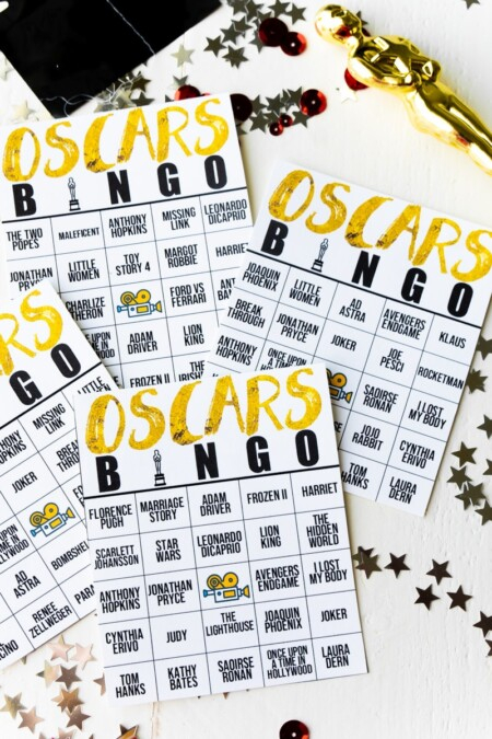 Free Printable 2022 Oscars Bingo Cards Play Party Plan