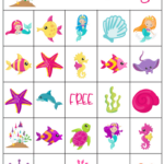 Free Printable Mermaid Bingo Fun Easy Mermaid Party Printable