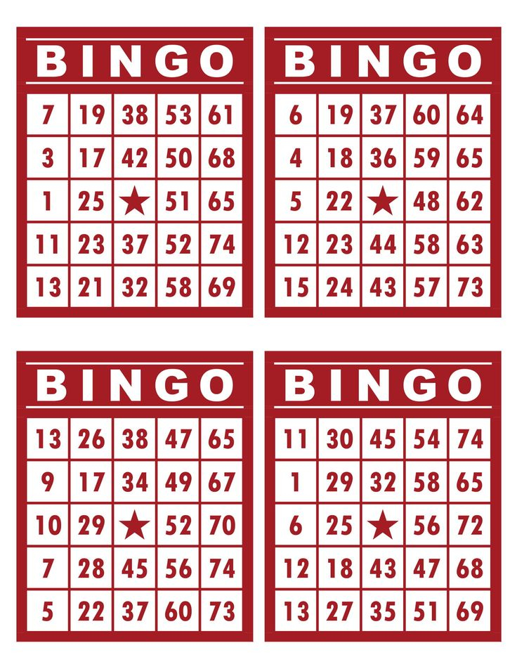 Free Printable Standard Bingo Cards Free Printable Templates