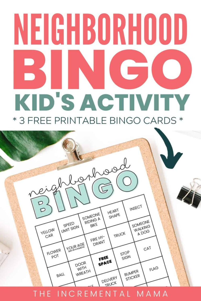 Fun Kid s Activity Free Printable Neighborhood Bingo Cards The