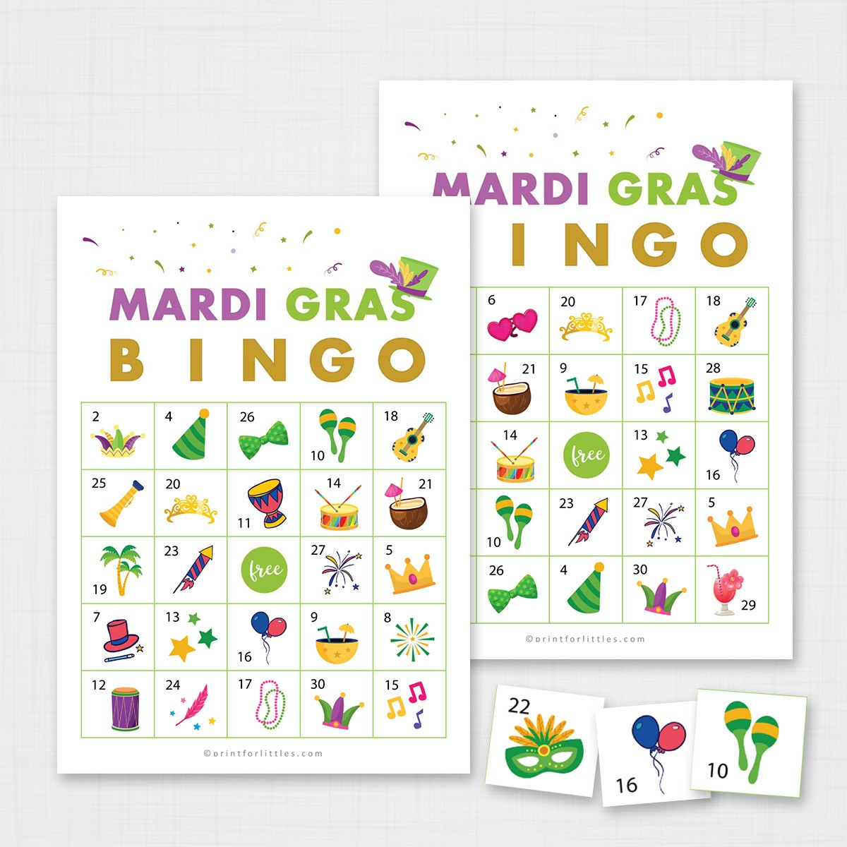 Mardi Gras Bingo Printable Printable Templates