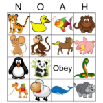 Noah s Ark Bingo Card