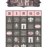 Paris Bingo 30 Printable Birthday Bridal Party Bingo Game Cards Paris