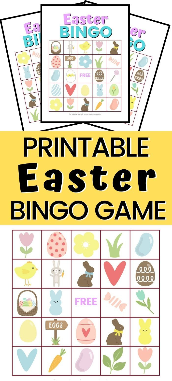 Printable Free Printable Printable Easter Bingo Cards Printable Word 